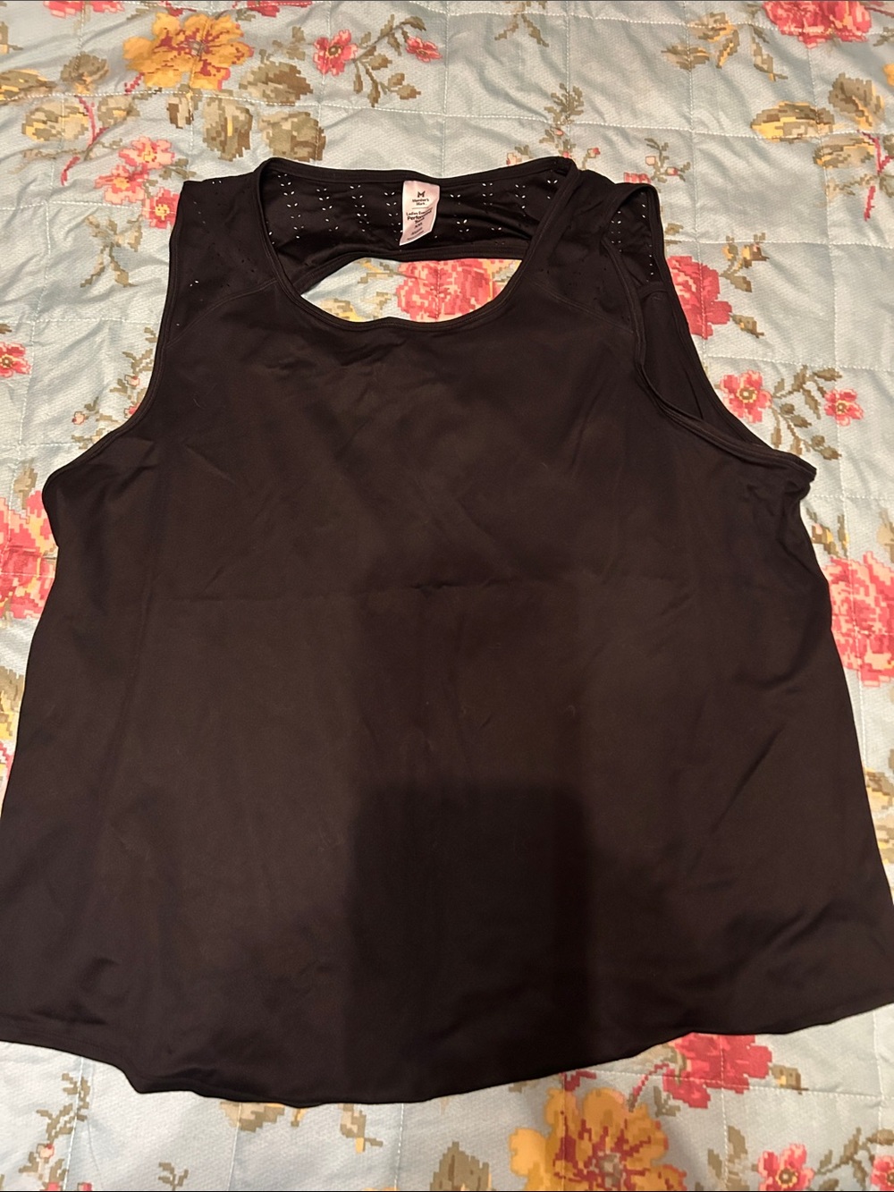 Women's Black Performance Tank Top with Racerback